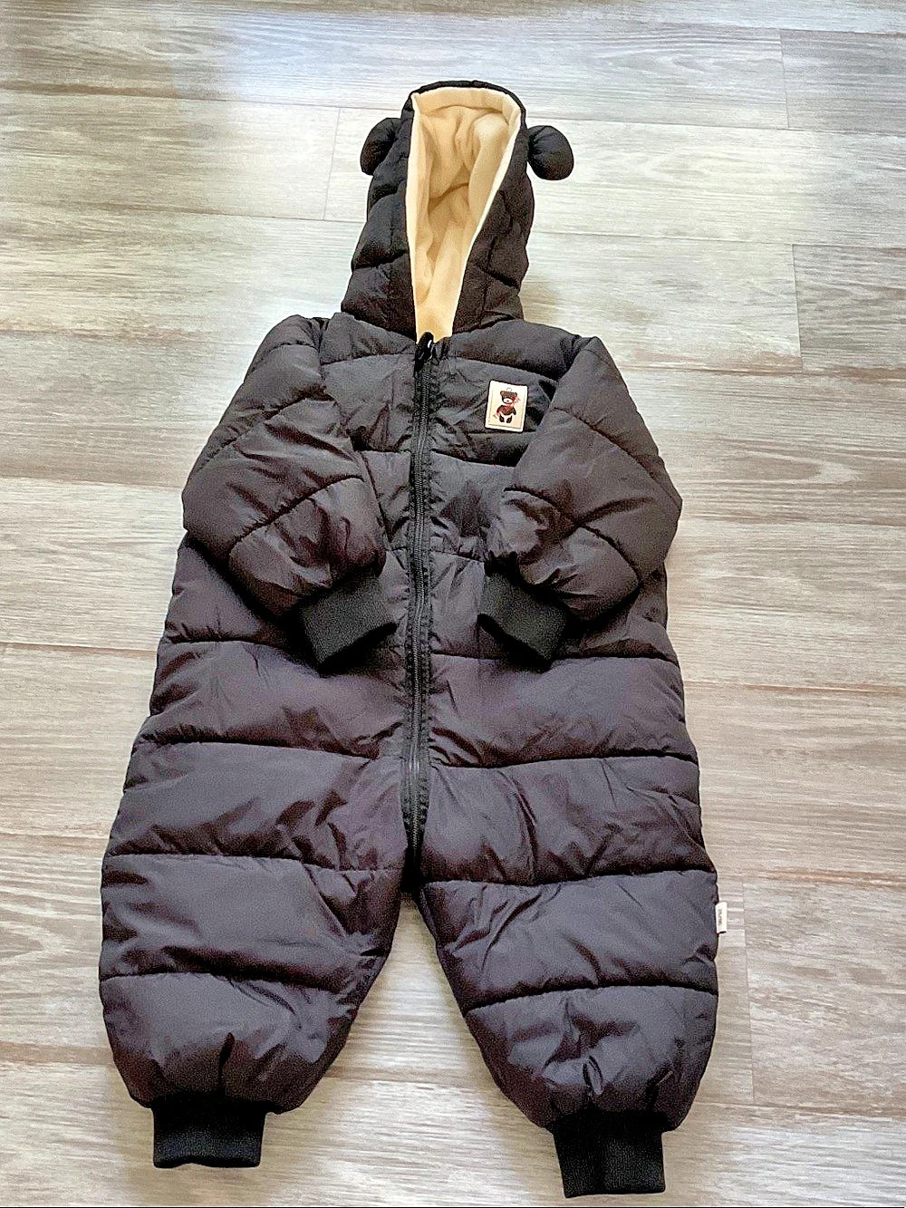Black Hooded Snow Suit